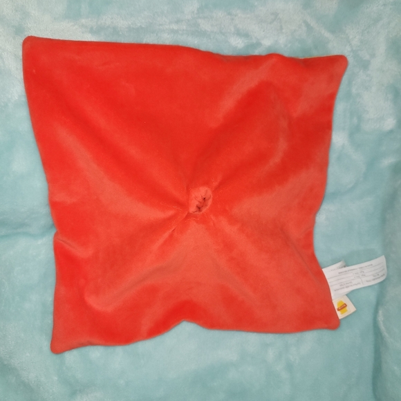 Winnie the Pooh Yellow Red Plush Print Lovey Security Baby Blanket Boy Girl 0-3 - Picture 4 of 5